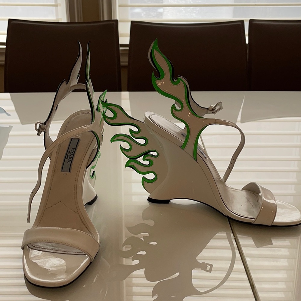 Prada flame wedges!